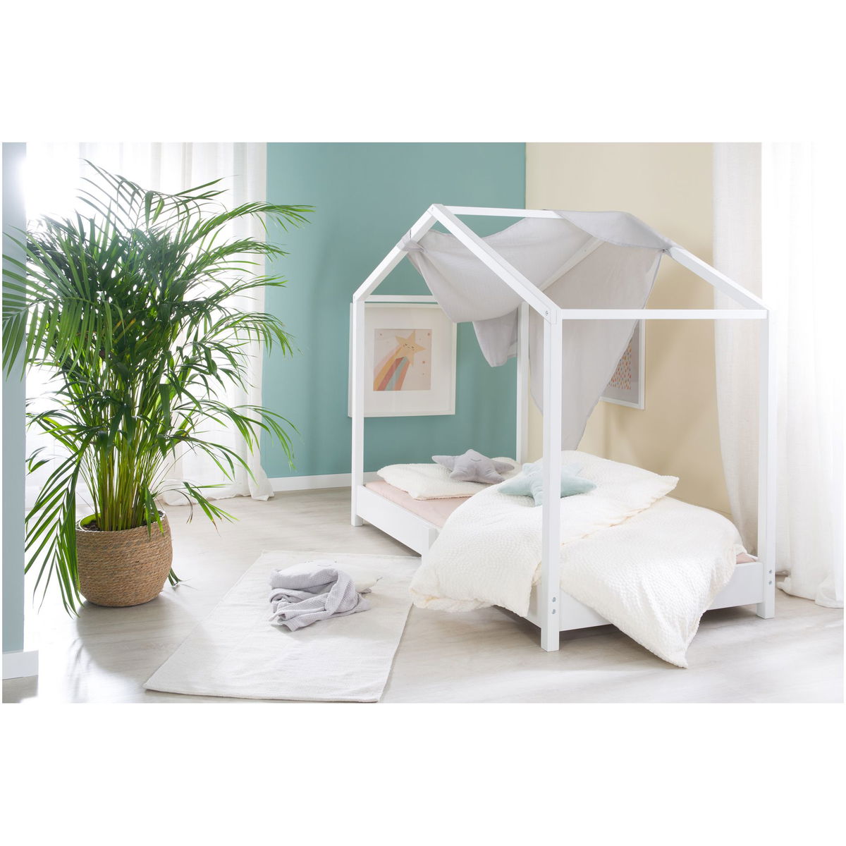 robaroba   Hausbett weiss 70x140cm
