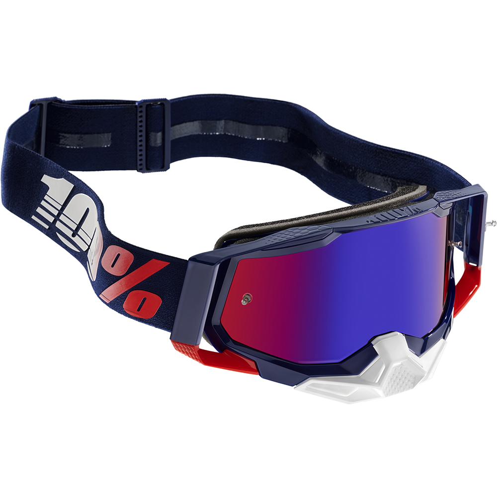 100% - Masque Racecraft 2 Republic - Red/Blue Mirror Bleu / Rouge