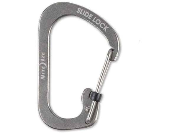 Nite Ize SlideLock, Strak åpning, Låsbar, Offset-D, Rustfritt stål, Rustfritt stål, 28 mm