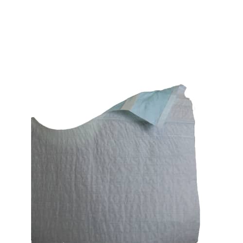 Bavoir Paredes ouate 21 g/m² et PE 12 µm à liens sans poche bleu 38x50cm