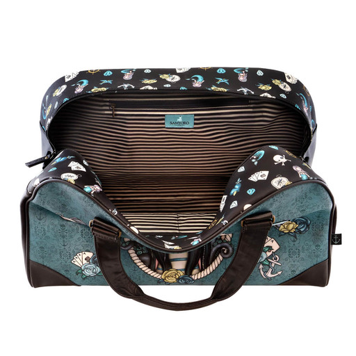 Bolsa de fim de semana Santoro Gorjuss Black Pearl, 500x230x310mm, turquesa/preto, M (1067gj02)