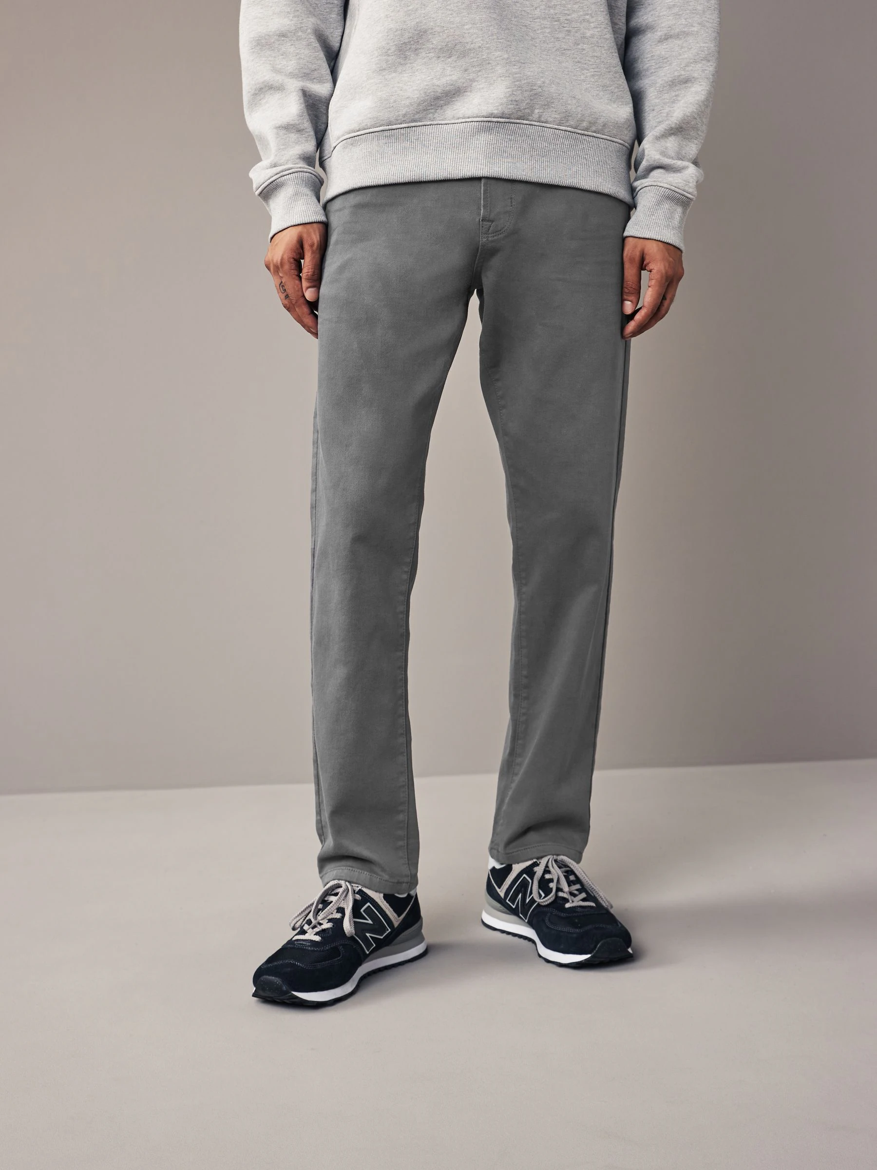 Antracietgrijs - Slim Fit - Comfortabele stretchjeans