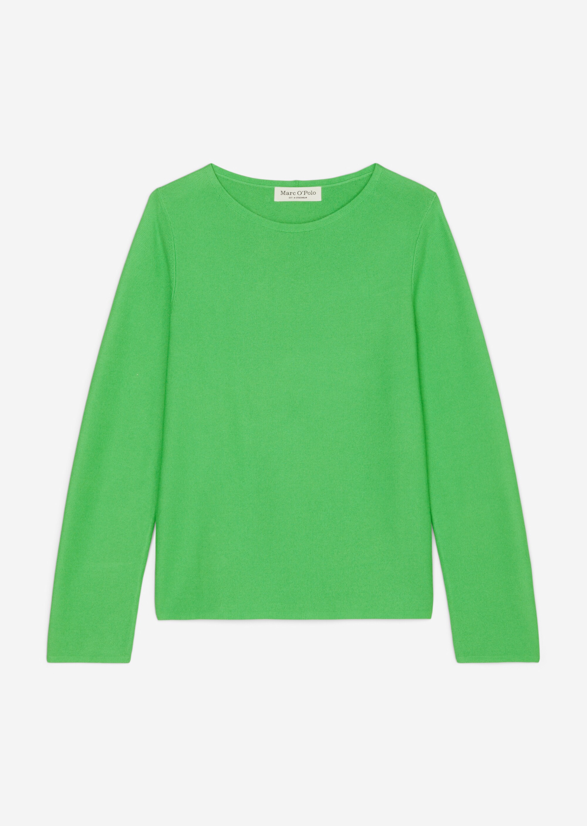Rundhals-Strickpullover regularmit feinen linken Maschen
