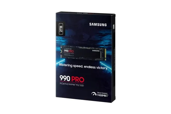 Samsung 990 PRO MZ-V9P2T0BW - SSD - krypteret - 2 TB - intern - M.2 2280 - PCIe 4.0 x4 (NVMe) - 256-bit AES - TCG Opal Encryption 2.0