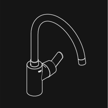 GROHE keukenkraan Get met hendel en hoge uitloop Chroom