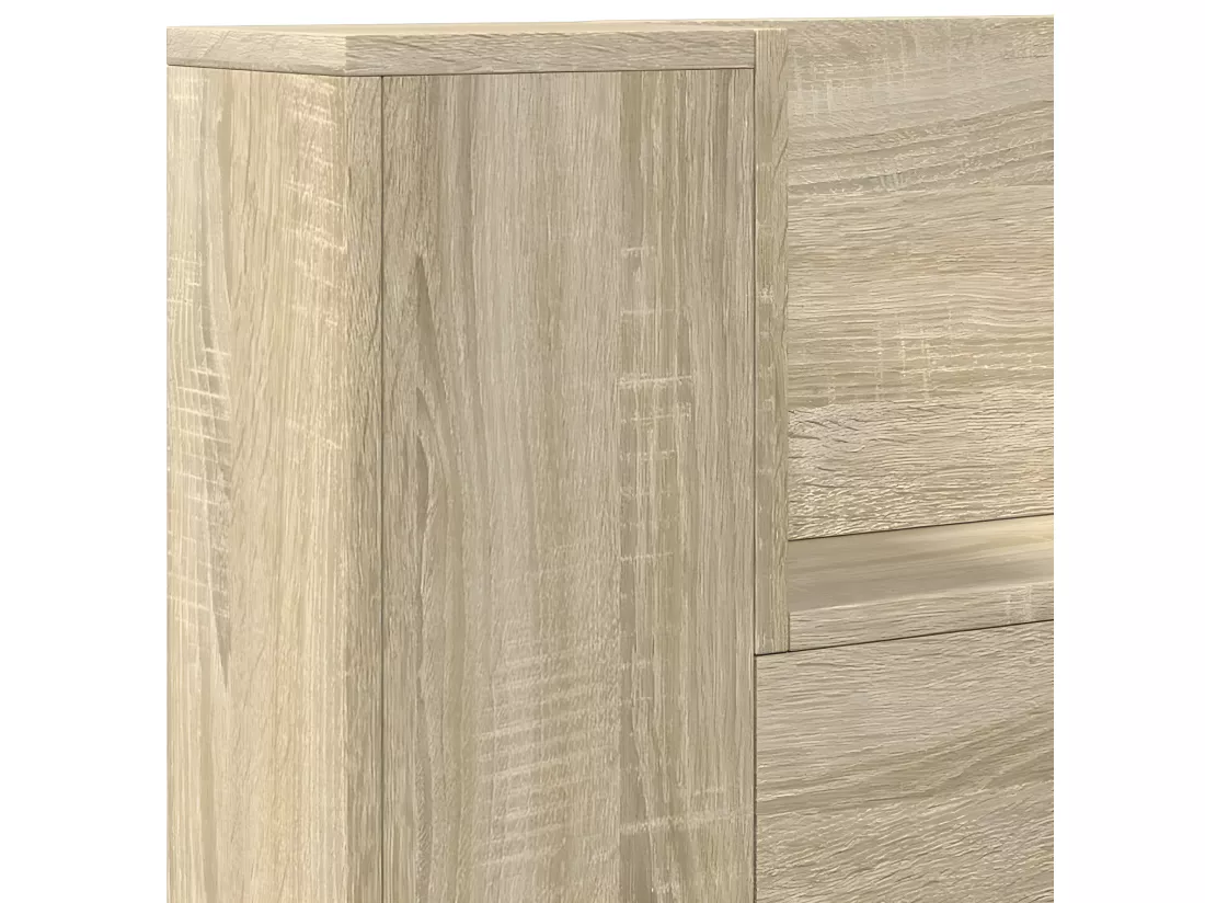 Armoire tête de lit avec LED chêne sonoma 100x16,5x103,5 cm