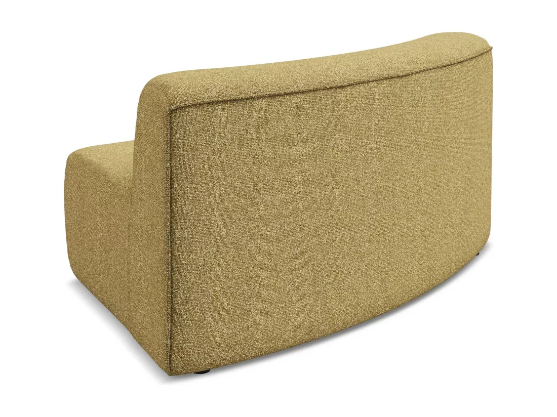 Fauteuil d'angle pour canapé modulable en tissu texturé - moutarde - EKAHI