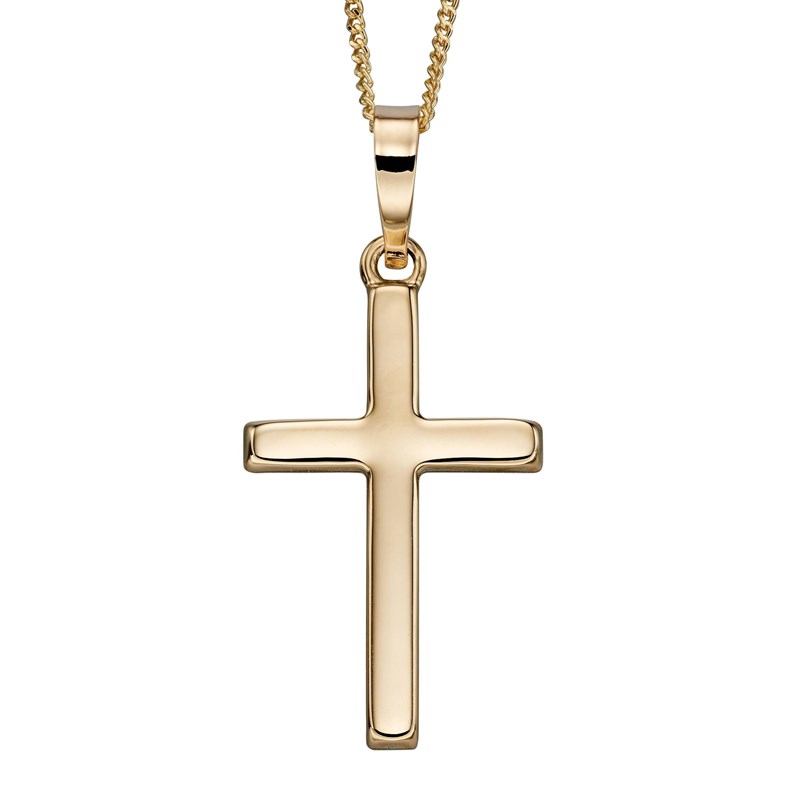 Collier croix en or jaune 375/1000