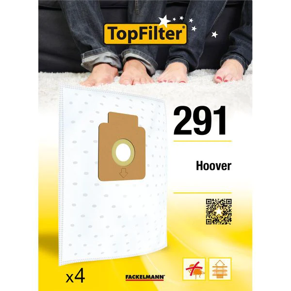 Lot de 4 sacs aspirateur pour Hoover Premium TopFilter
