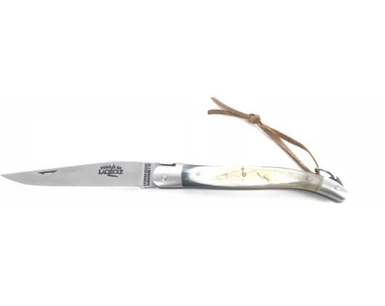 Laguiole Tradition 11 cm - 2 mitres - Corne d'Aubrac Couteau de Poche Forge de Laguiole