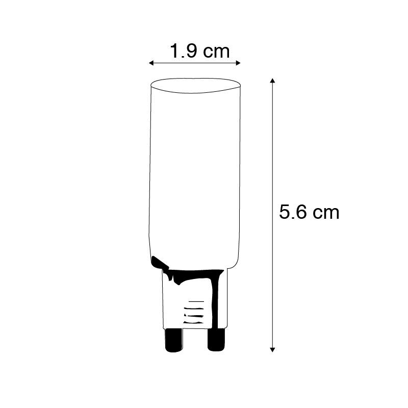 Set van 4 G9 3-staps dimbare LED lampen 4,5W 500 lm 2700K