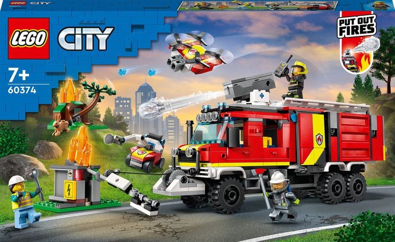 LEGO - City 60374 - Brandweerwagen - Rood - Kunststof