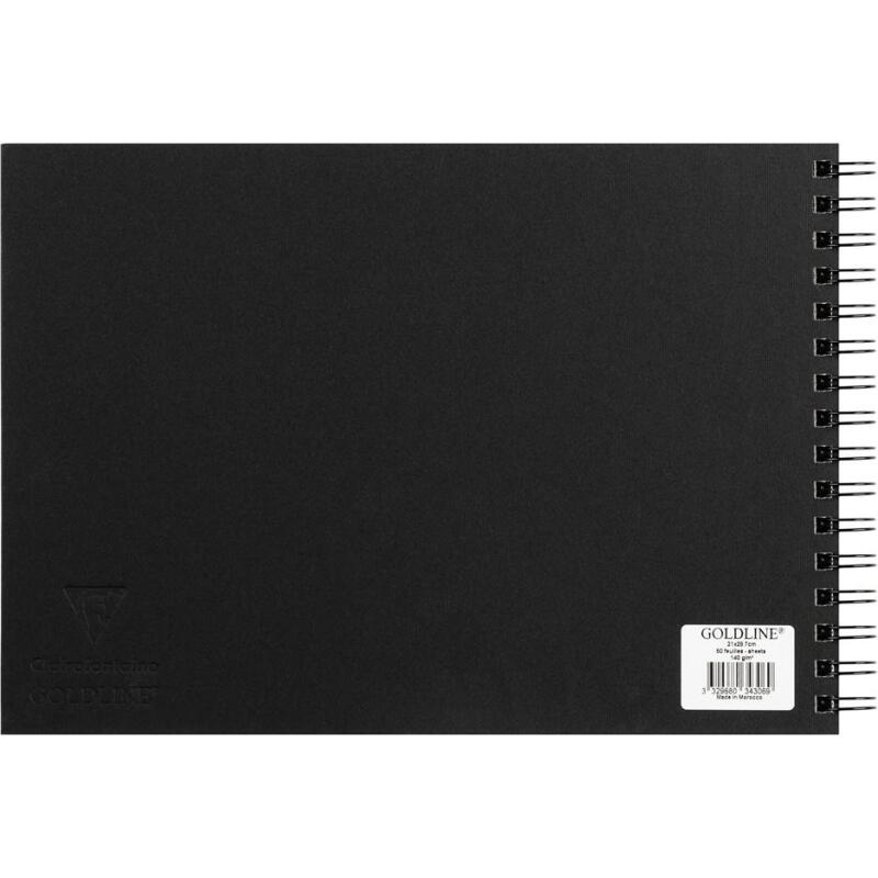 Goldline carnet spiralé 50F A4 140g paysage - Blanc