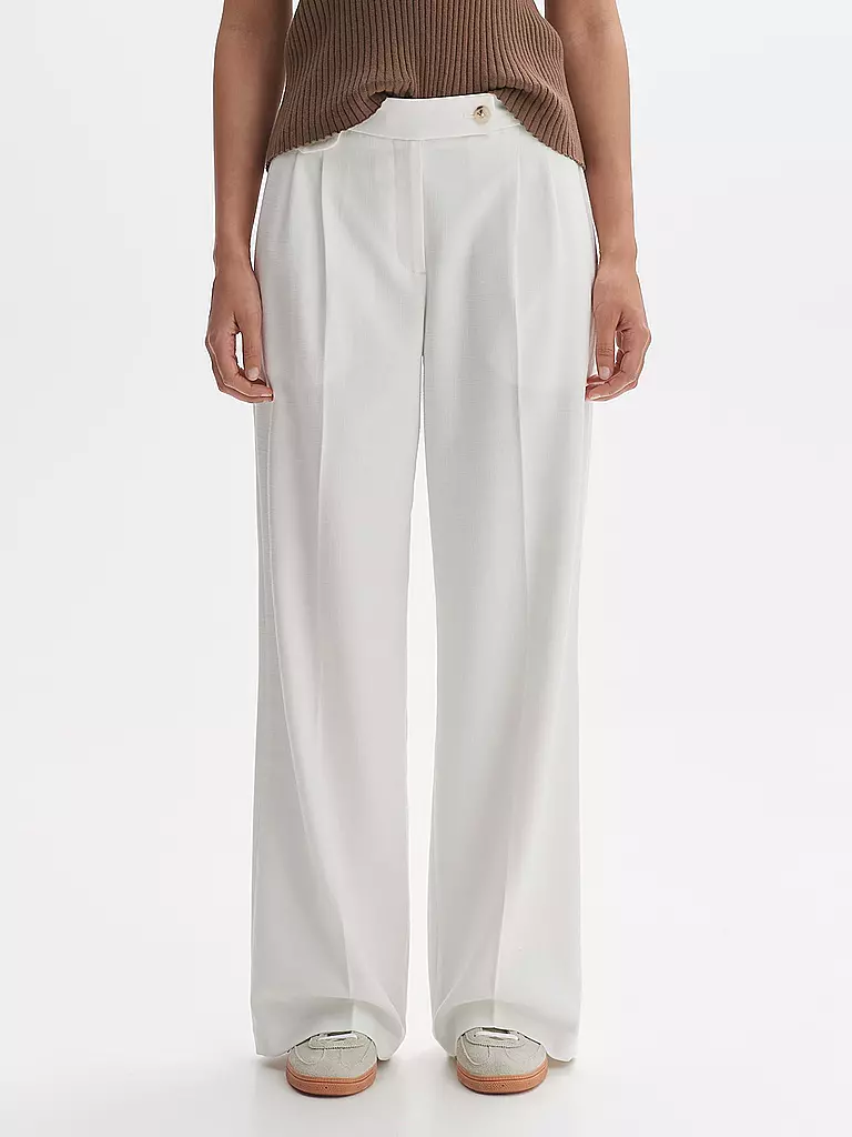 OPUS Marlenehose MARZENA ASYMMETRIC creme