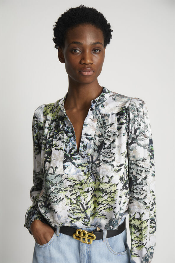 MUNTHE CIELLA Silk Blend Blouse Dust green