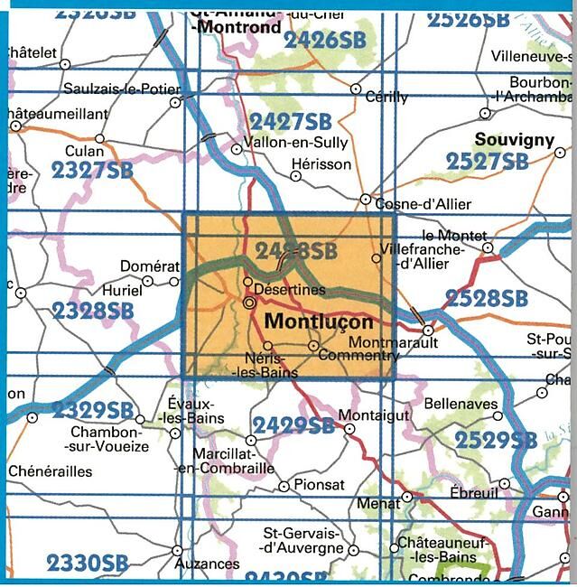 IGN - 2428 SB MONTLUCON 1 25 000