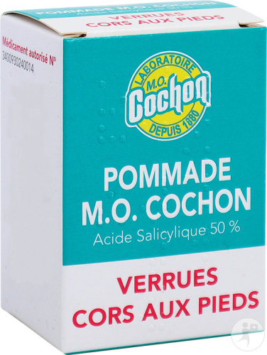 Tradiphar Pommade M.O. Cochon Acide Salicylique 50% Verrues Cors Aux Pieds Pot 10g