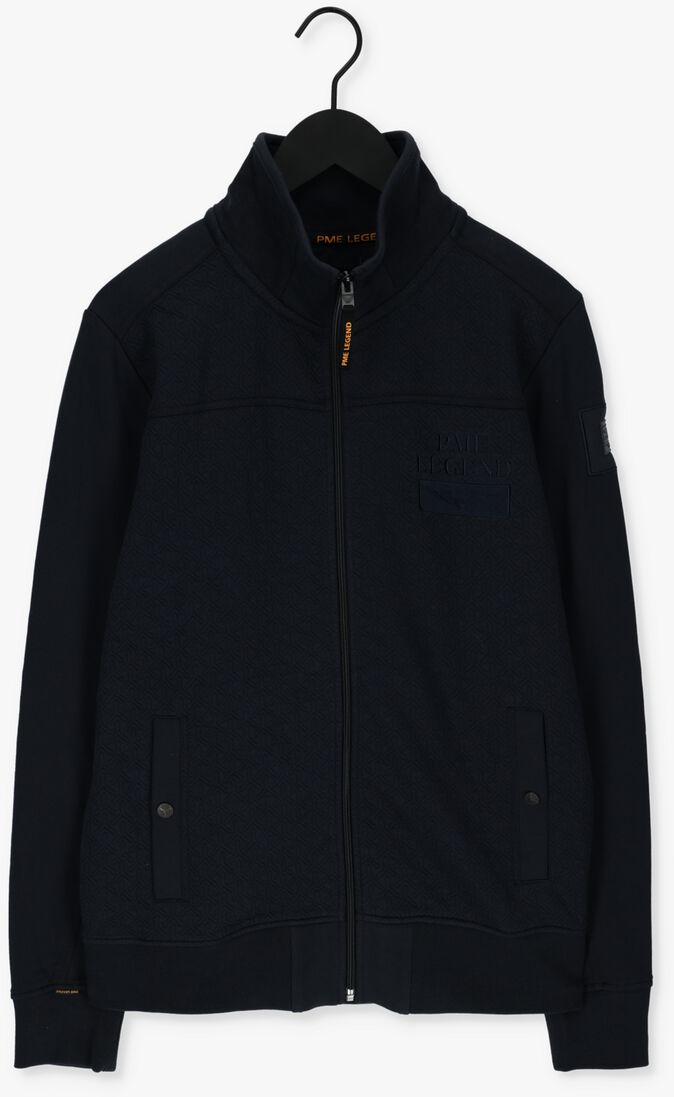 PME LEGEND blauwe pme legend vest zip jacket jacquard interlock sweat