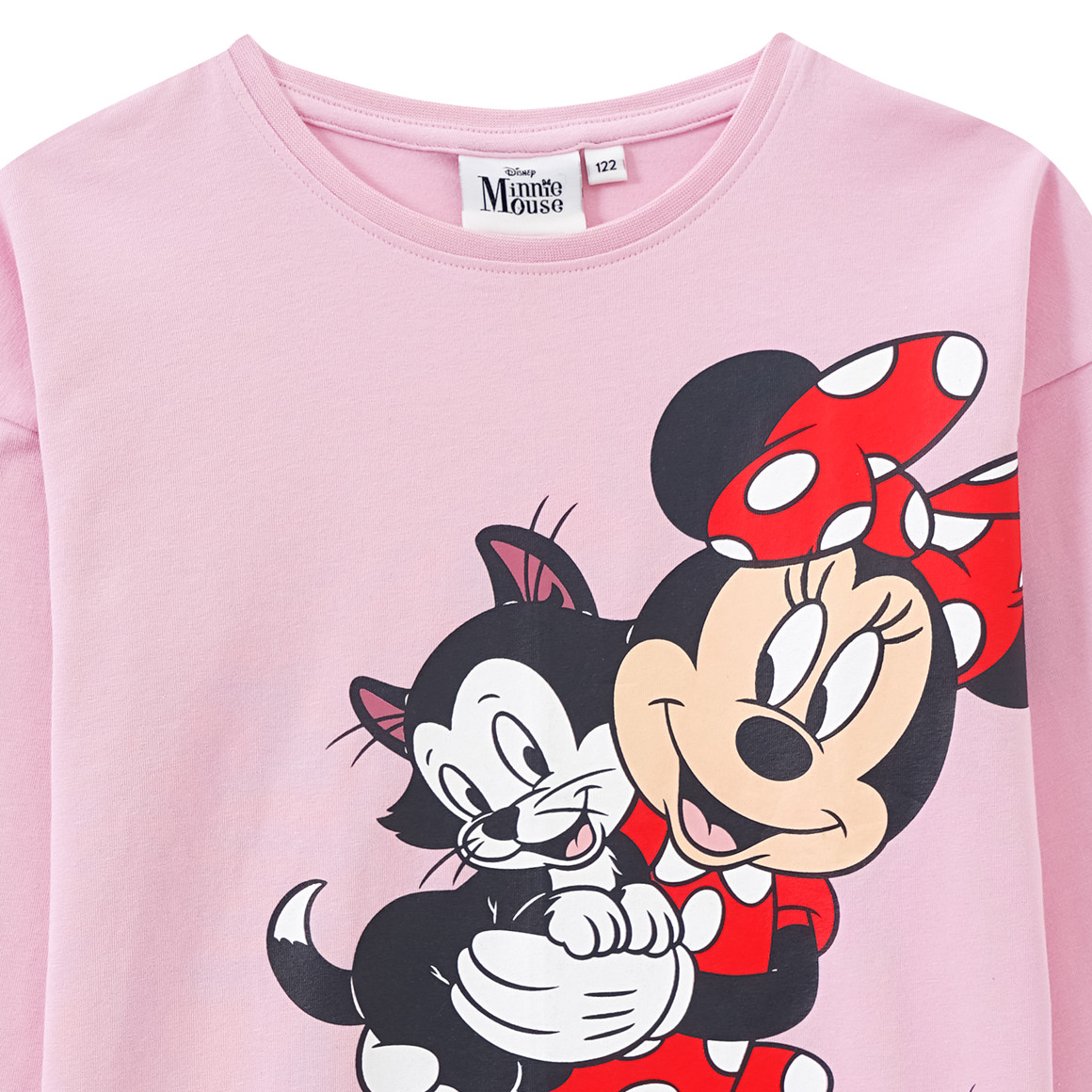 Topolino Minnie Maus Langarmshirt mit großem Print rosa
