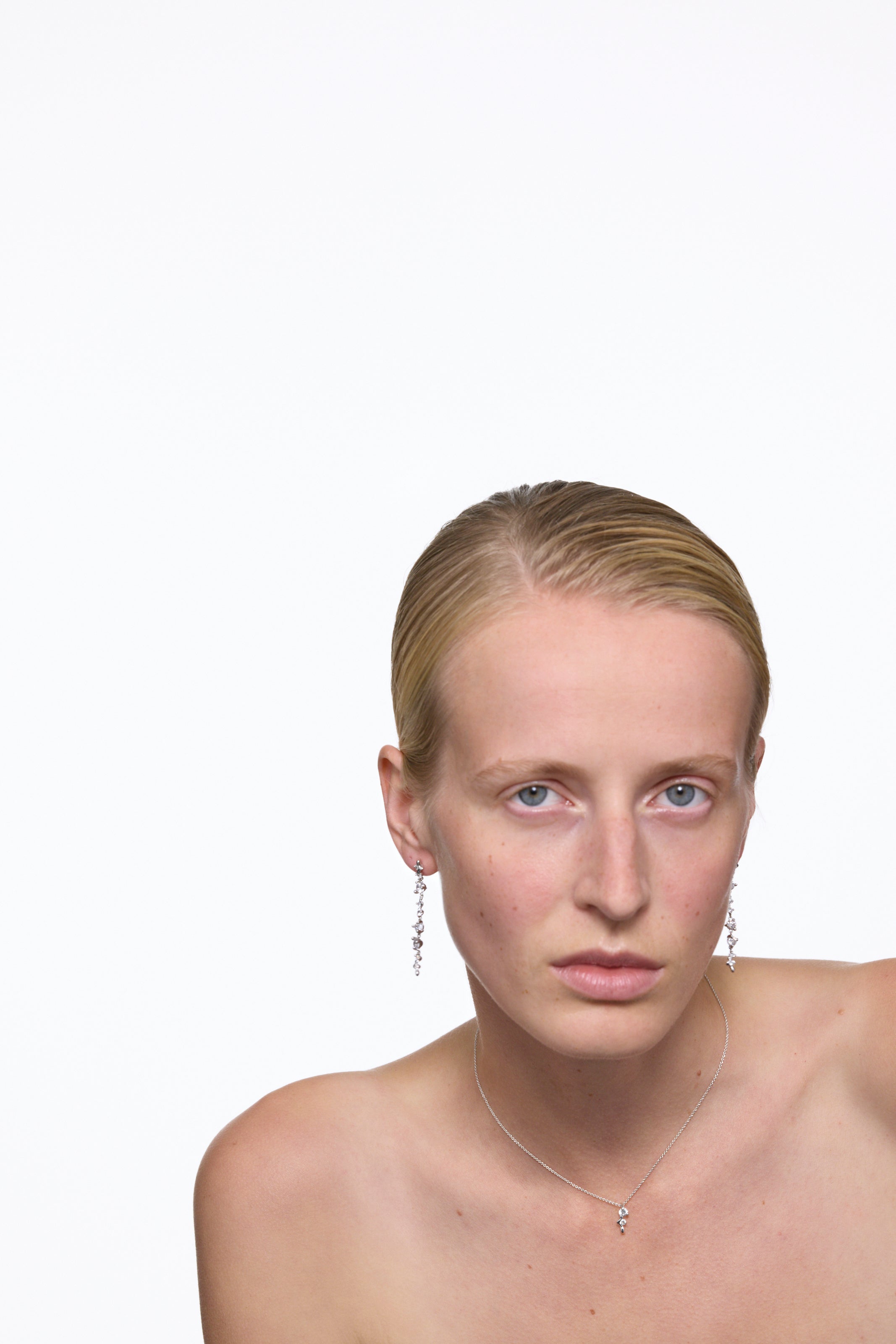 Maria Black  Arctic hængeørering, Large - sølv