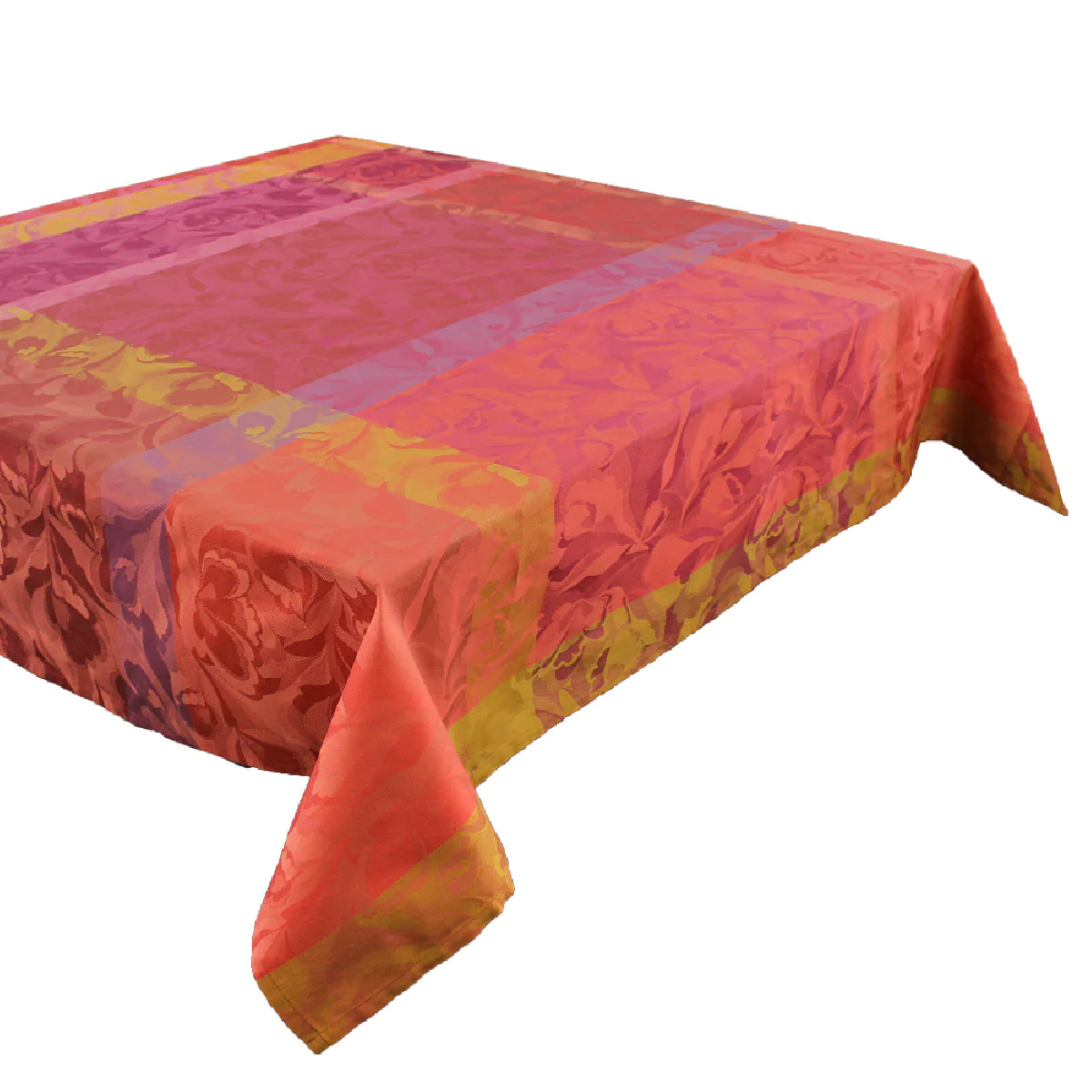 Nappe pur coton rouge 115x115 Garnier Thiebaut