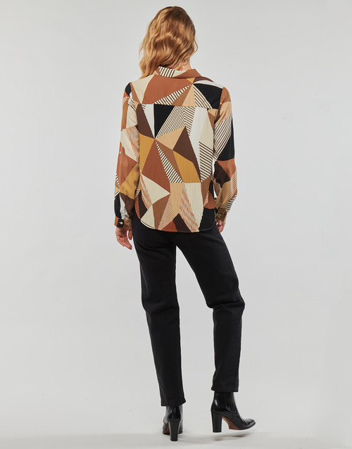Only - ONLSIMONE LIFE L/S PLISSE SHIRT PTM - Marron