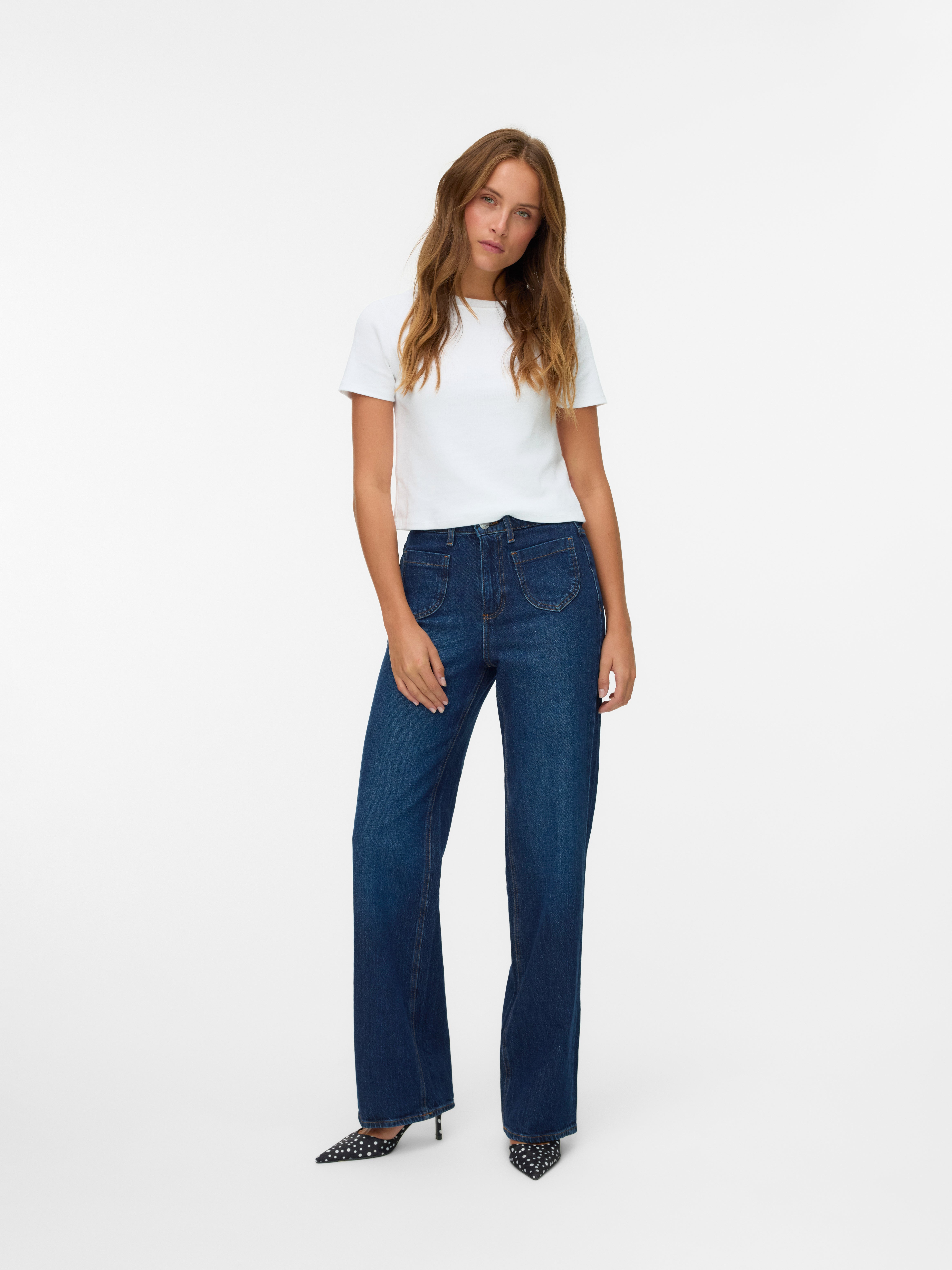 VMTESSA High rise Wide leg fit Jeans