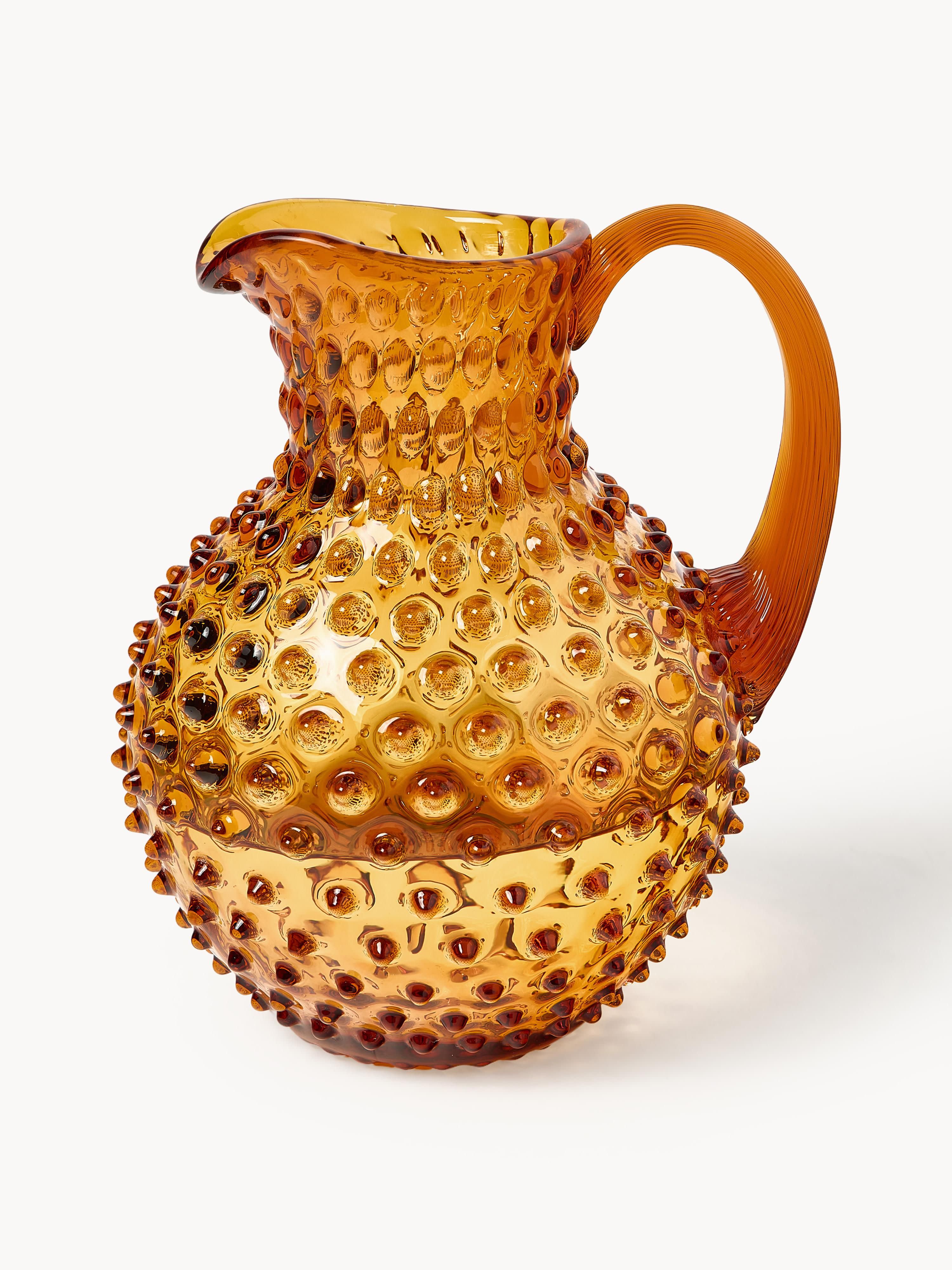 Mondgeblazen karaf Hobnail, 2 L