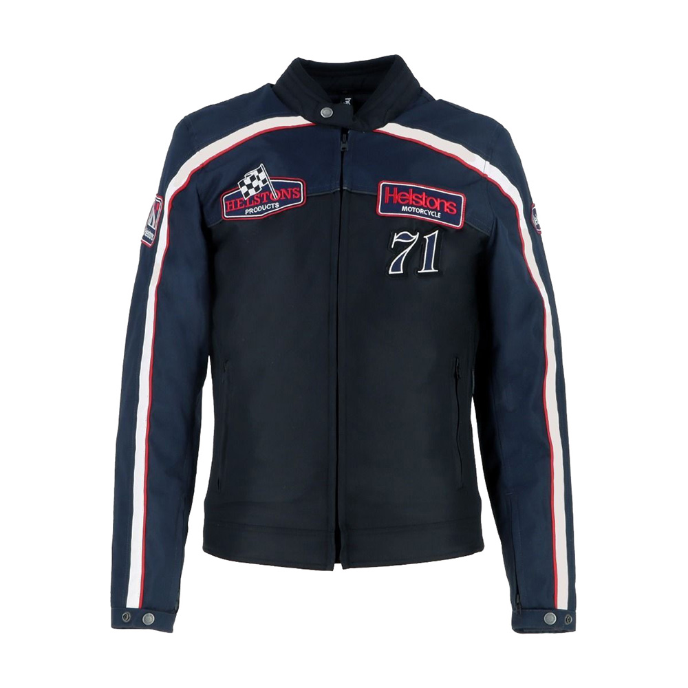 Helstons - Blouson Formula Sport - tissu technique Bleu / Noir / Blanc