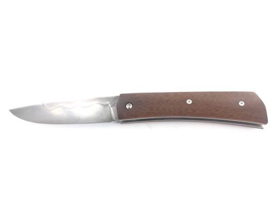 Michel Grini - K-not Piémontais Carbone Manche Titane et Vieux Micarta Couteau de Poche par Michel Grini