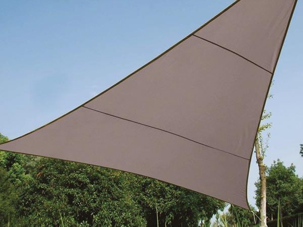 Perel Sonnensegel 360 cm, Dreieck 3,6 x 3,6 x 3,6 m, fuchsia