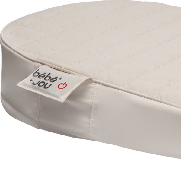 Bebe- Jou Quilted Squares Verwarmd Aankleedkussen – Light Taupe
