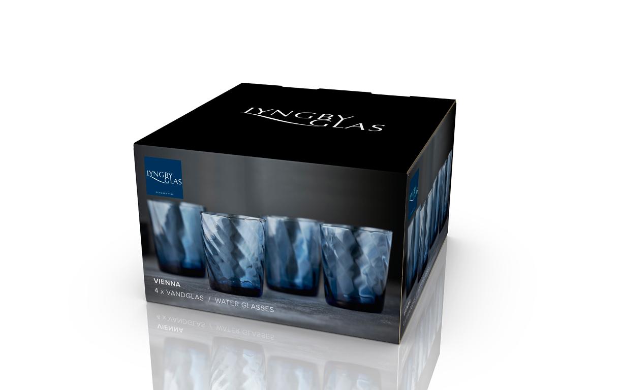 Trinkglas Vienna Blau, 4 Stück, 30 clWassergläser Set