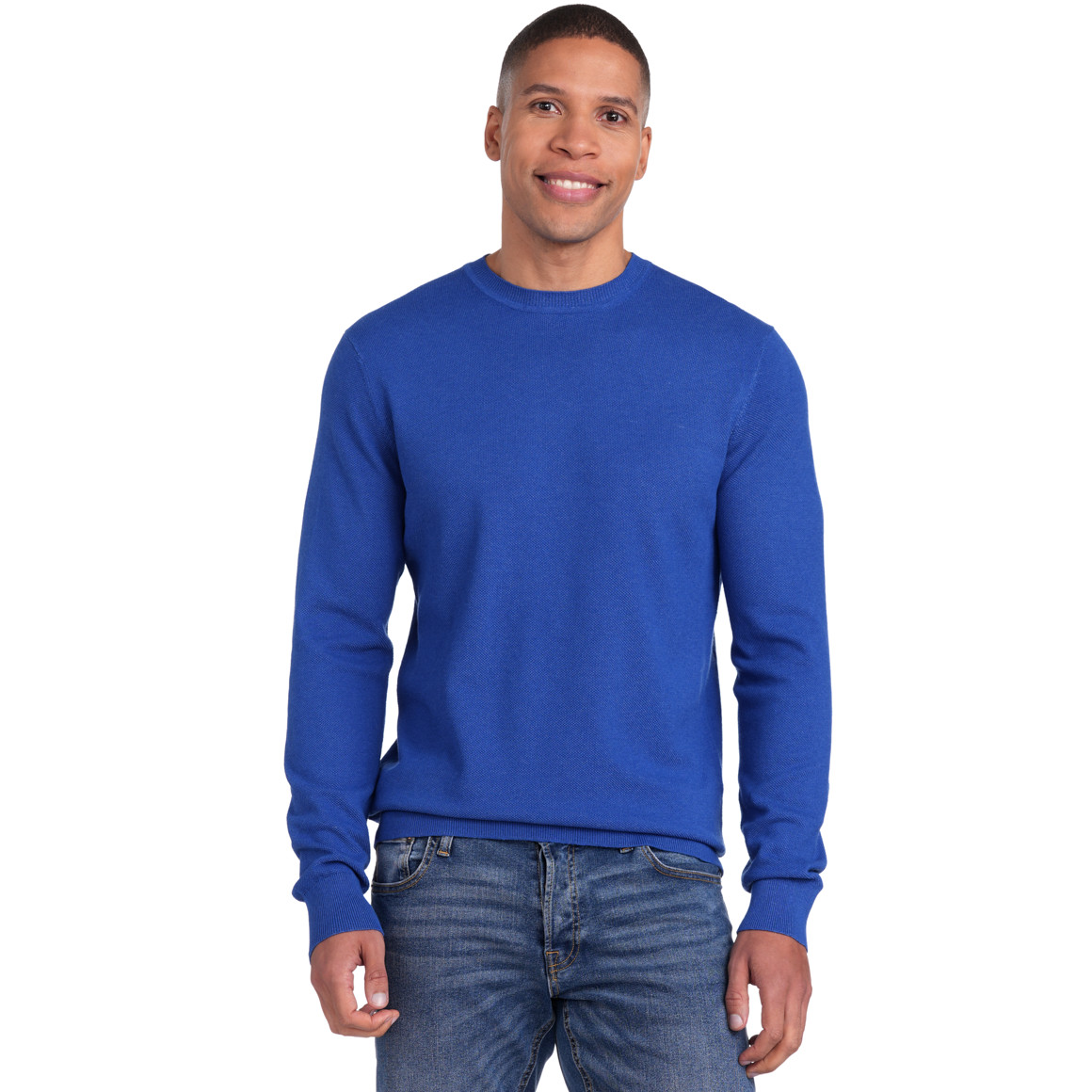 VanVaan Herren Feinstrickpullover unifarben blau