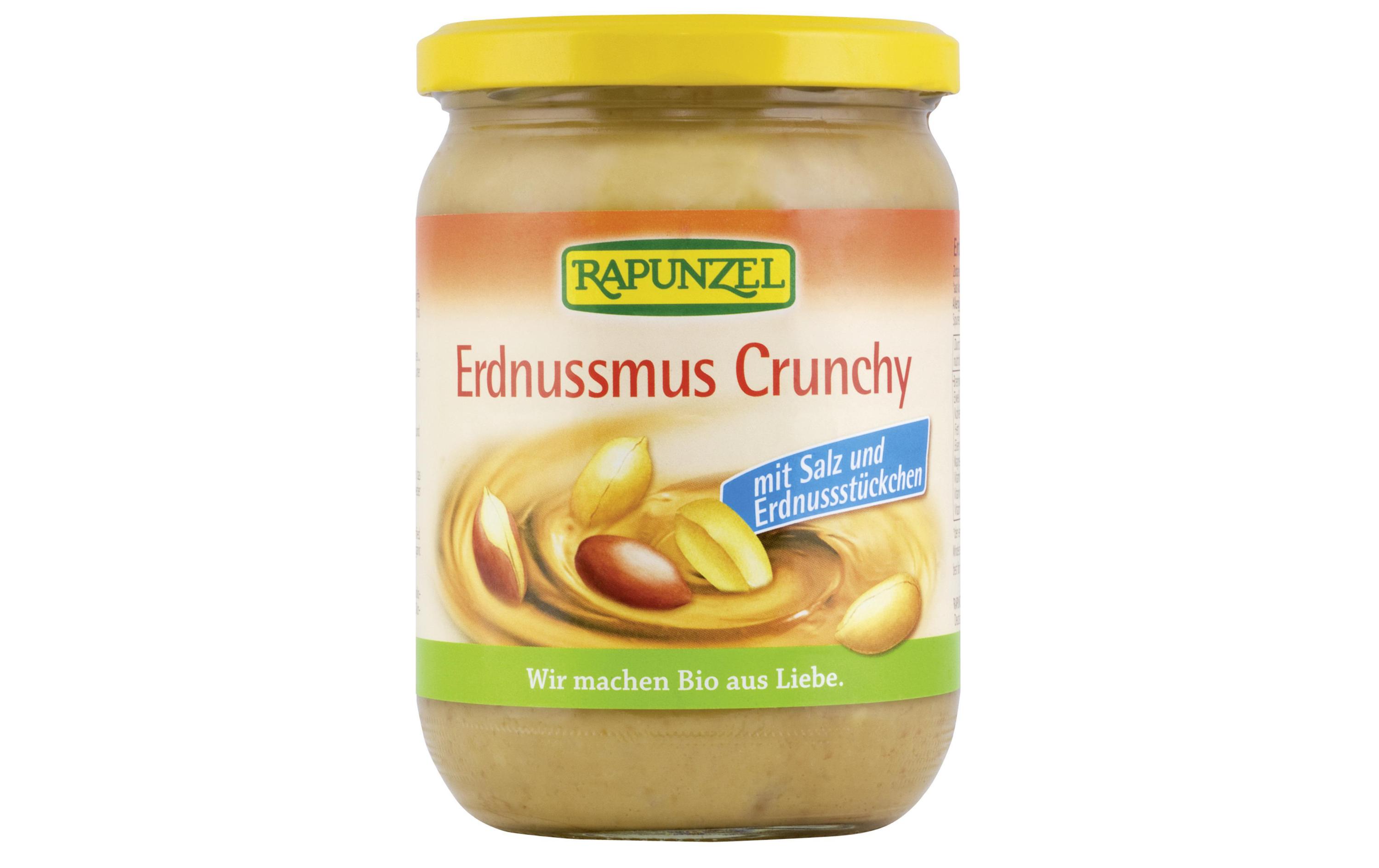 Brotaufstrich Bio Erdnussmus Crunchy mit Salz 500 gBiologisch zertifizierte Erdnussbutter mit Salz