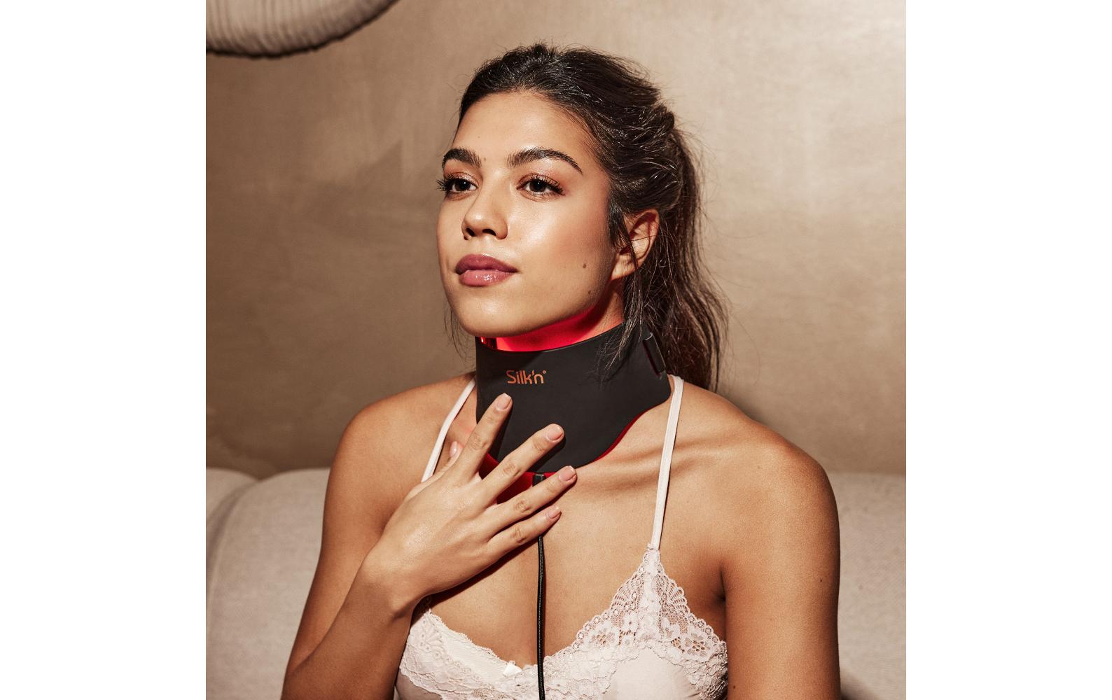 Antiaging-Gerät LED Dual Mask für Gesicht und Hals<br>Zwei LED-Masken zur Abdeckung von Gesicht und Hals