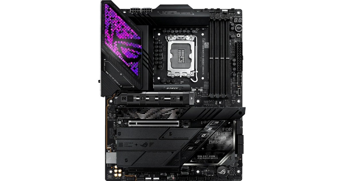 ASUSROG STRIX Z890-E GAMING WIFI socket 1851 moederbord  (Zwart, RAID, 5Gb-LAN, Wi-Fi 7, BT, Sound, ATX)