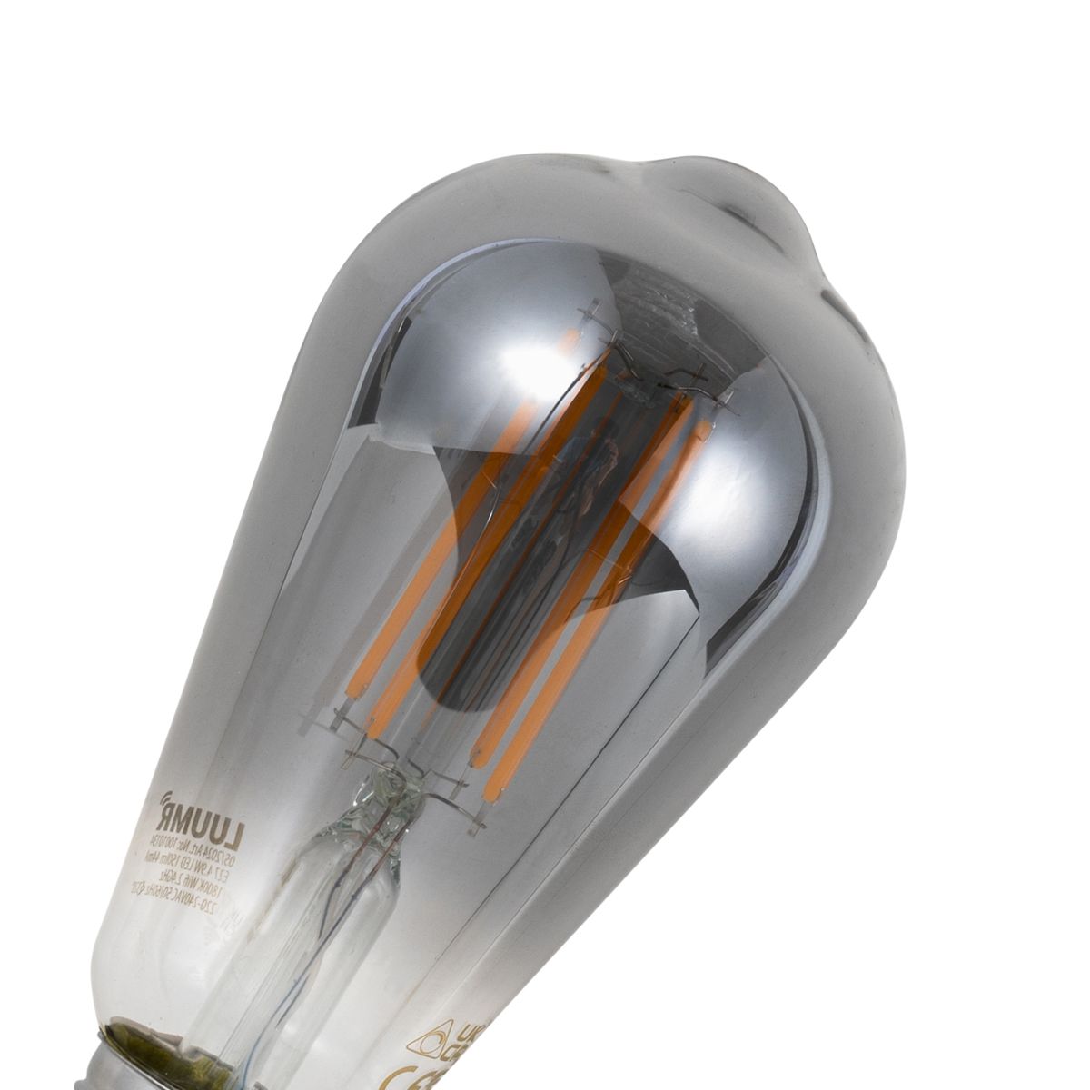 Smart E27 dimbare LED lamp ST64 smoke 4.9W 150 lm 1800K