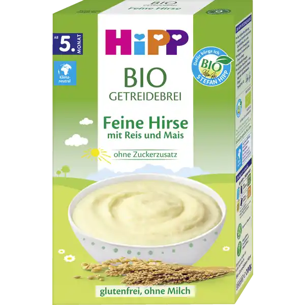Bio Getreidebrei Feine Hirse mit Reis und Mais, ab dem 5. Monat
