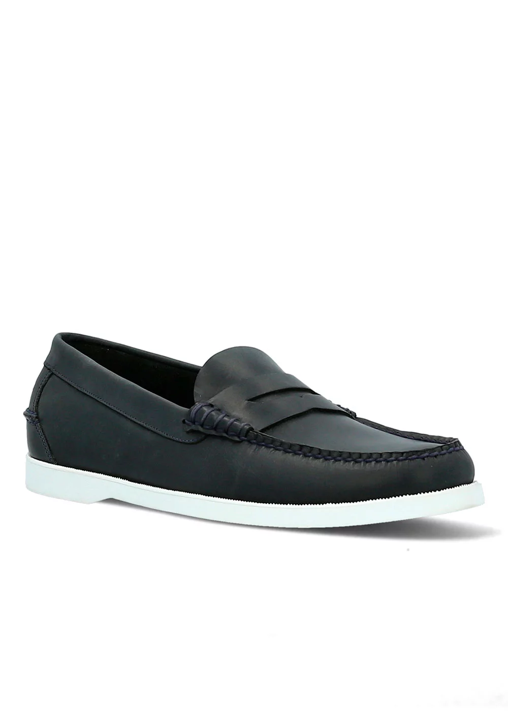 BOAT MOC CUIR NAVY