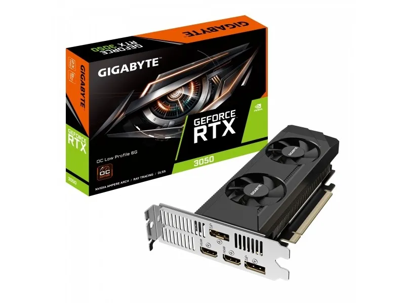Gigabyte GeForce RTX 3050 OC 6G - grafikkort - GF RTX 3050 - 6 GB GDDR6 - PCIe 4.0 lavprofil - 2 x HDMI, 2 x DisplayPort - boks