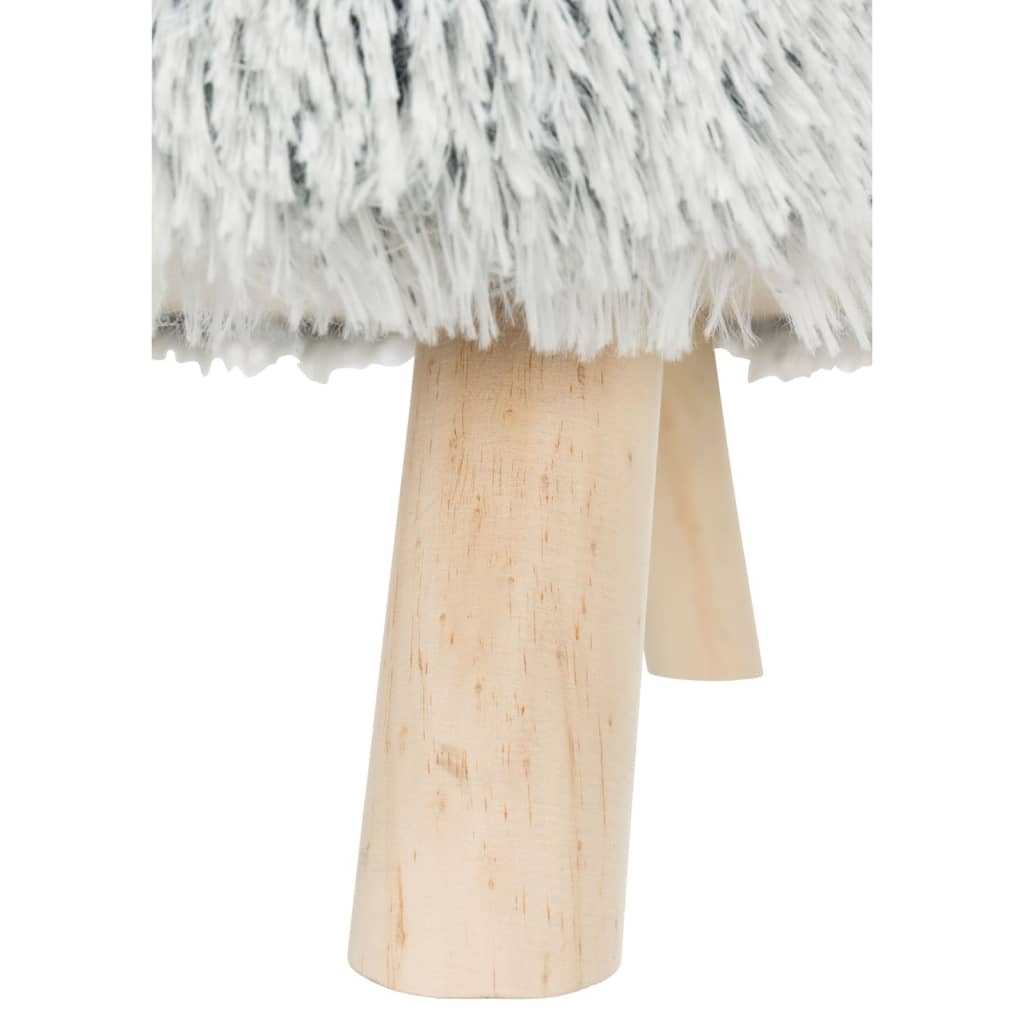 Canapé-lit rond animaux de compagnie harvey 46x28 cm blanc-noir
