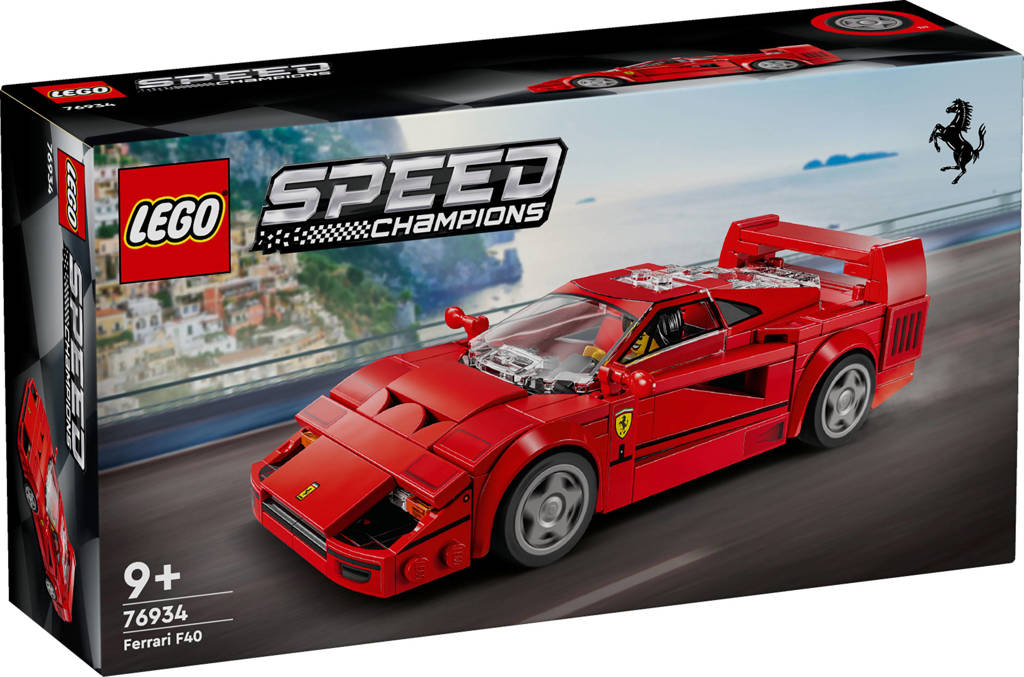 LeukFerrari F40 supercar, Decoratie en Auto Speelgoed voor Kinderen 76934 Speed Champions