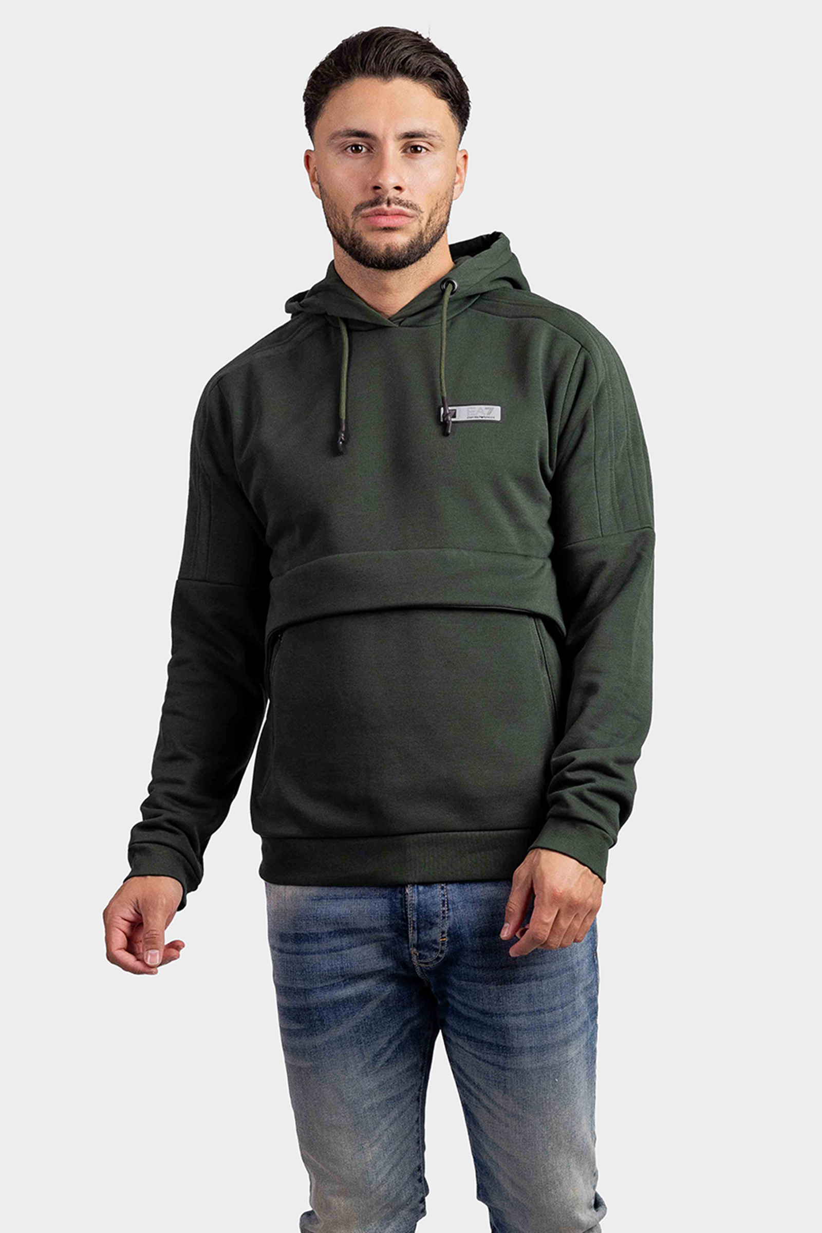 EA7 Emporio Armani Ventus7 Hoodie Heren Groen