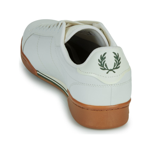 Fred Perry - B722 LEATHER - Blanc / Marron