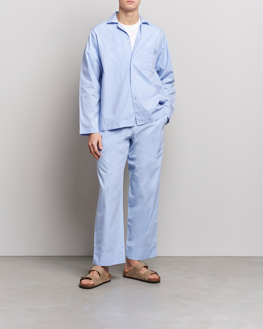 Tekla Poplin Pyjama Pants Light Blue