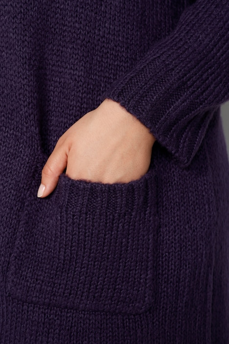 Strickjacke, offene Form, Langarm