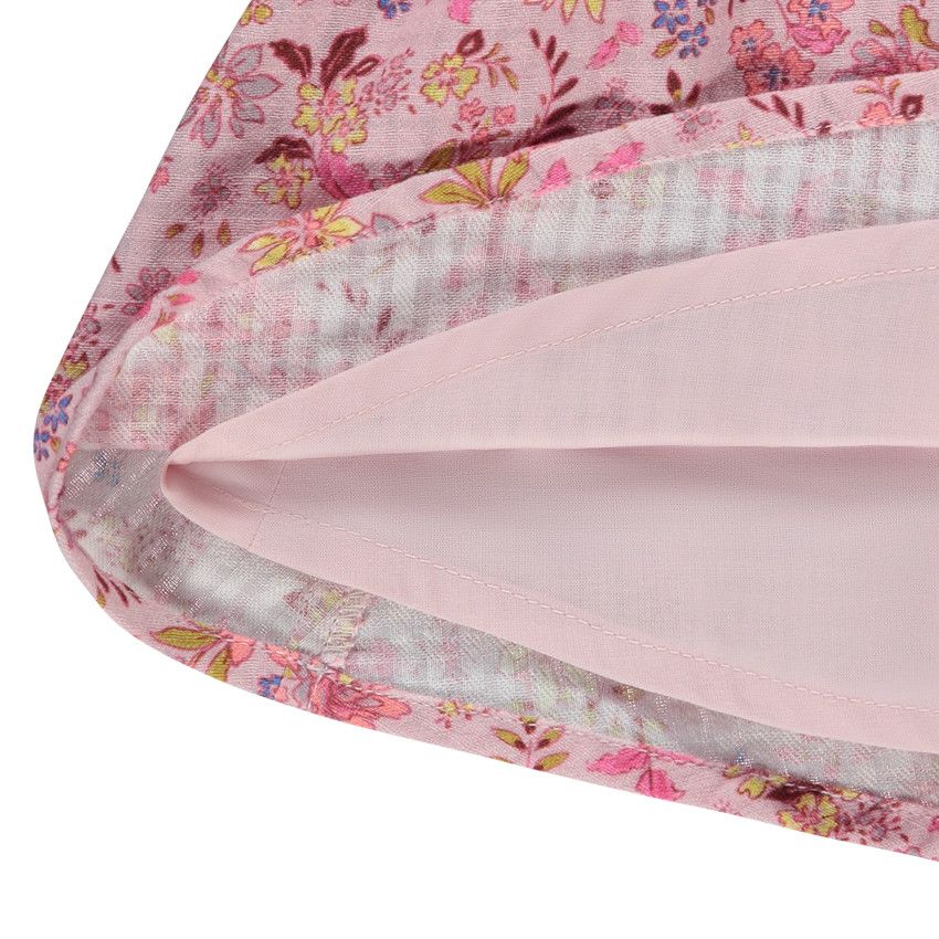Jupe patineuse imprimé fleuri pour fille - Rose
