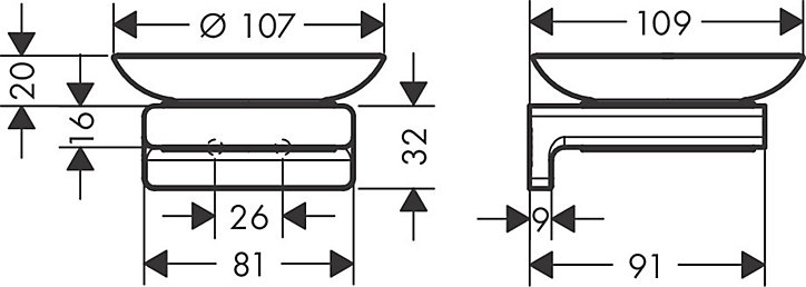 Porte-savon aspect doré poli Addstoris Hansgrohe
