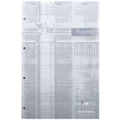 Clairefontaine - Bloc notes Pupitre - A4 - 160 pages - réglé avec marges - perforé